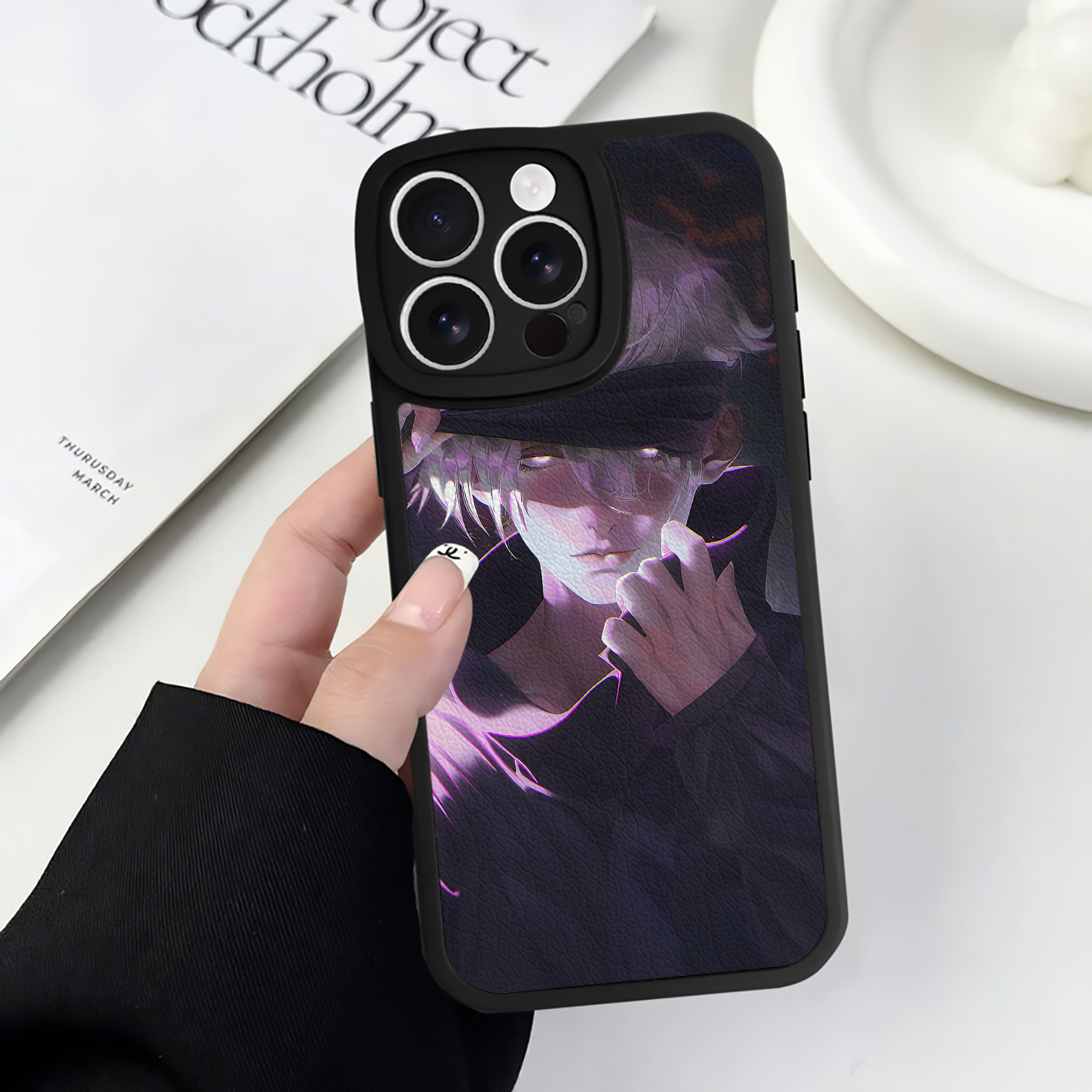（画像用） 呪術廻戦 Jujutsu Kaisen 【iPhone 16シリーズ対応】シリコンスマホケース（レザー調） 材質：シリコン